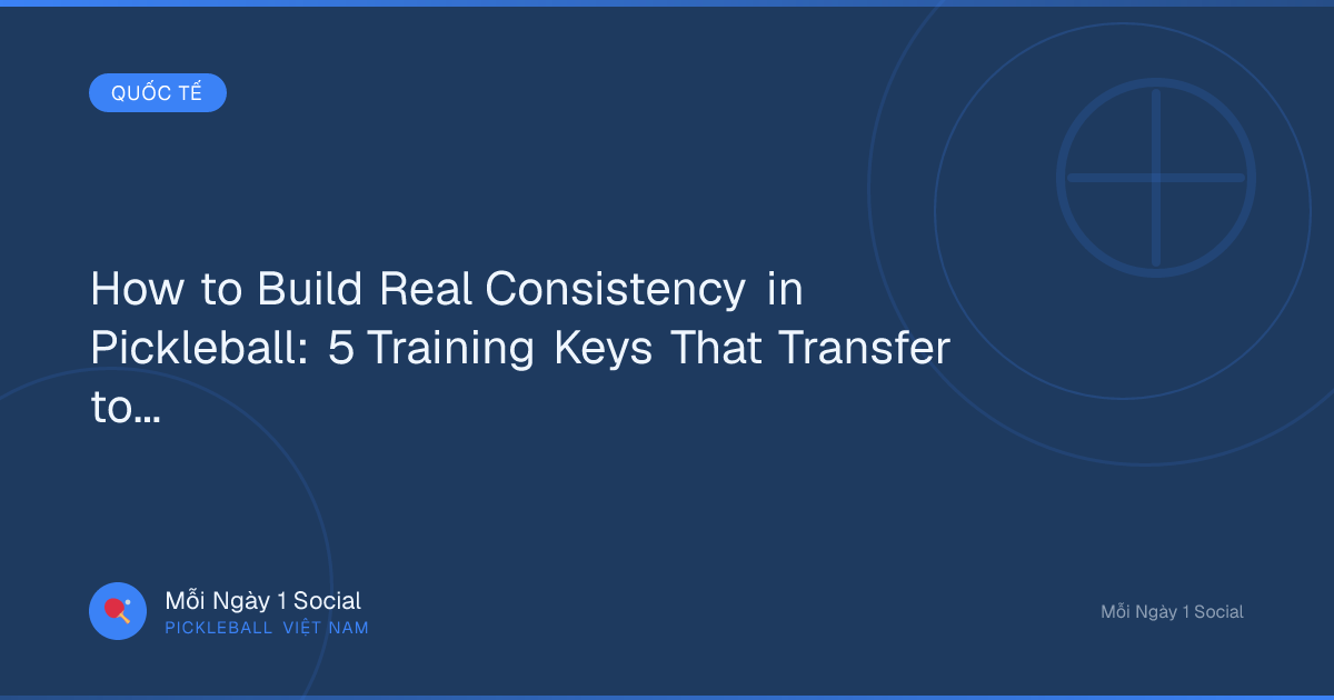 How to Build Real Consistency in Pickleball: 5 Training Keys That Transfer to Matches