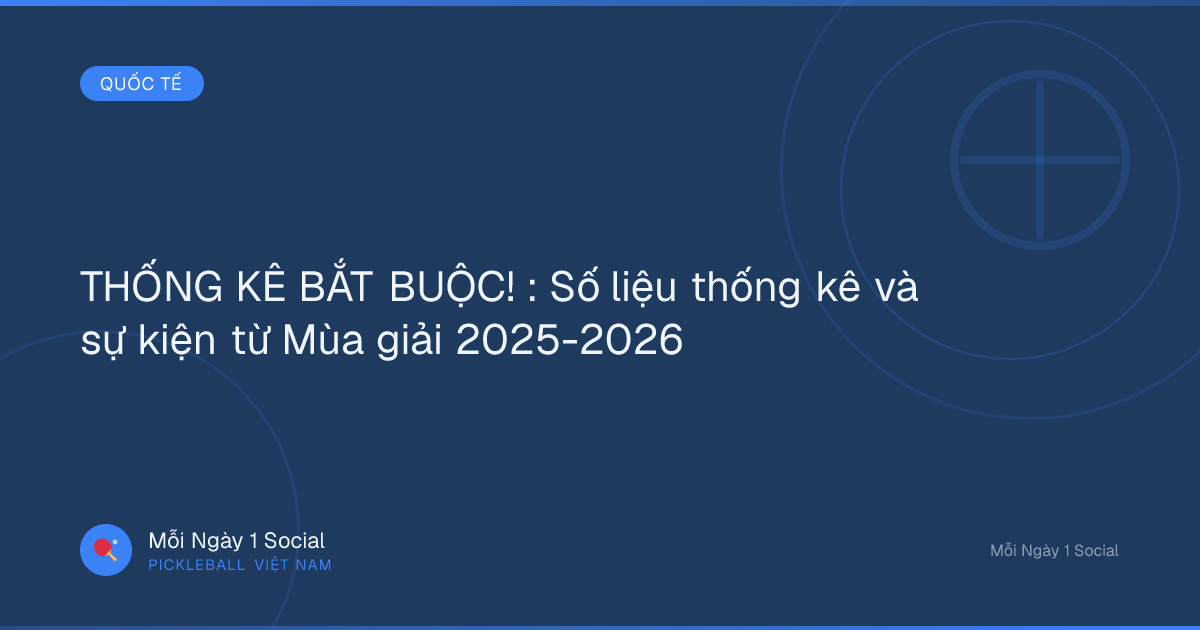 THỐNG KÊ BẮT BUỘC! : Số liệu thống kê và sự kiện từ Mùa giải 2025-2026