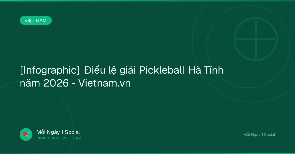 [Infographic] Điều lệ giải Pickleball Hà Tĩnh năm 2026 - Vietnam.vn